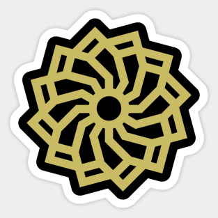 FULL MOON FLOWER (Gold) Sticker
